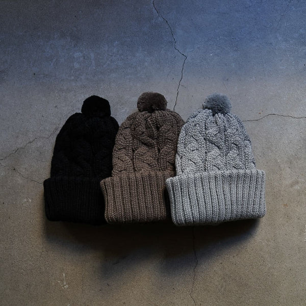 【D-00987/BIG CABLE KNIT CAP】